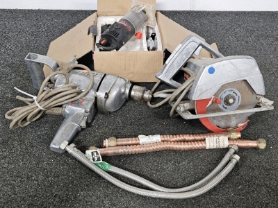 WORKING POWER TOOLS, PLUMBING FLEX LINES