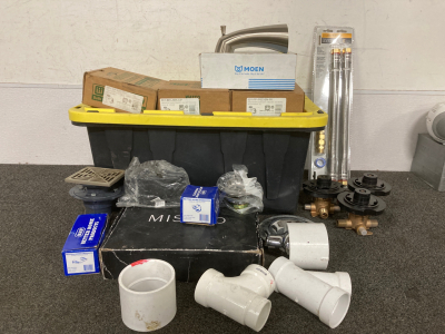 BATHROOM REMODEL SUPPLIES. MISENO SINK KIT, TUB AND SHOWER ROUGH VALVE, WATER HEATER INSTALLATION KIT, PUSH PULL HALF KITS AND MORE