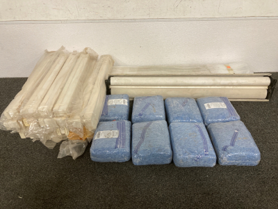 (20) WINDOW BLINDS 20&rdquo; WIDE, (8) INDUSTRIAL MOP HEADS, (2) CAMPER BLINDS 30&rdquo; WIDE