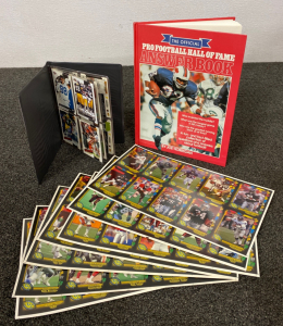 Assorted Football Cards And Book