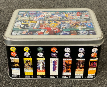 Assorted Vintage Sports Cards In Tin Box