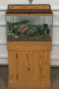 Fish Tank 12&rdquo;X 24&rdquo;X 14&rdquo; w/ Wood Stand 24&rdquo;X 14&rdquo;X 30&rdquo; & Fish Tank Accessories