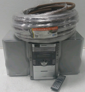 (1) SHARP Micro Component System (1) DIG 100' Earthline Brown PC Dripline