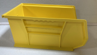 (12) Yellow Uline Stacking Storage Bins - 3