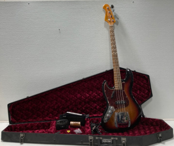 SX Vintage Series Left-Handed Electric Bass Guitar & Coffin Case w/Keys