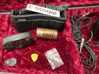 SX Vintage Series Left-Handed Electric Bass Guitar & Coffin Case w/Keys - 2