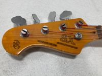SX Vintage Series Left-Handed Electric Bass Guitar & Coffin Case w/Keys - 3