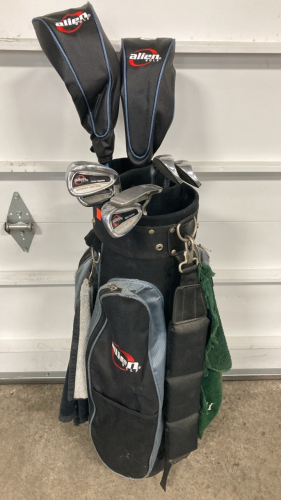 Set of (8) Alien Golf Clubs and Alien Caddy