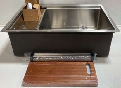 Rectangular Stainless Steel Sink w/ Accessories