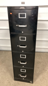4-Drawer Black Metal File Cabinet