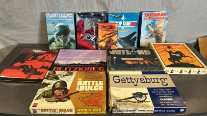 VINTAGE BOARD GAMES, TOP GUN, WAR IN THE WEST, GETTYSBURG, AND MORE