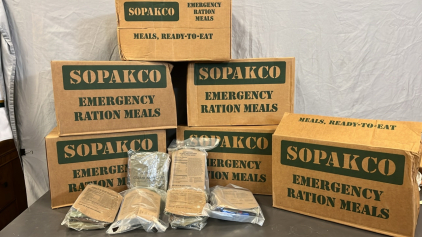 (6)MILITARY MRE’S BOXES ( REGULAR) 14 MEALS IN EACH BOX