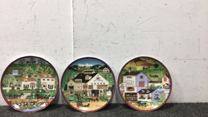 (3) Charles Wysocki Collectors Plates