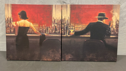 CIGAR BAR CANVAS MATCHING PRINTS