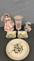 DOLLS, PORCELAIN FIGURES, (2) HANGING CANDLE HOLDERS, AND MORE - 3