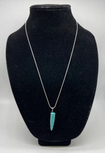 Turquoise Bullet Shaped Gemstone Necklace