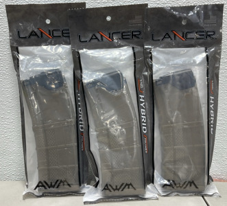 (3) Lancer AWM 55.6MM x 45/ .223 Rem 30 Round Magazines