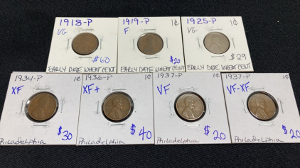 (7) Various Year Wheat Pennies