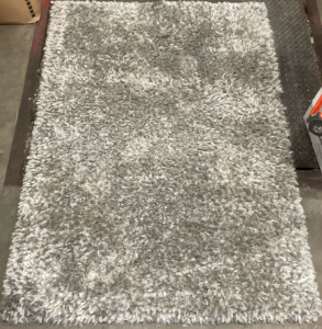 Grey Throw Down Carpet 86&rdquo;X 61&rdquo;