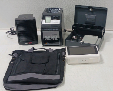 (1) Show Box Music Device Model AB86 (1) Auto Coin Sorter Model FS-4DA(1) Metal Cash Box & More