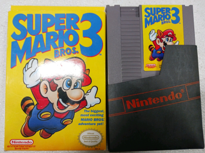 1985 Nintendo Entertainment System Super Mario Bros. 3 Game With Sleeve & Box