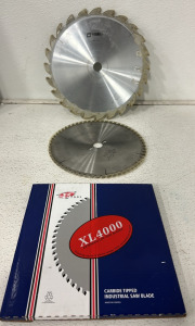 11 3/4’’ 60T Stehle Saw Blade, (1) 10’’ 80T XL4000 Saw Blade, (1) 13 3/4’’ 24T Saw Blade