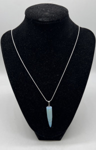 Opal Bullet Shaped Gemstone Necklace