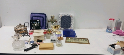 (3) Photo Albums (2) Jewelry Boxes (1) Decorative Glass Cross & More