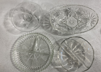 (1) Set Lavender Vases (19) Pieces Asorted Glasswear