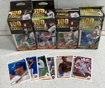 (4) 100 Pack Baseball Cards Farfield Company