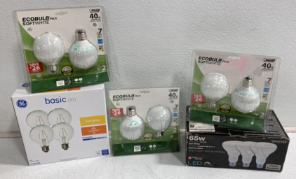 (5) Packs Assorted LED Light Bulbs