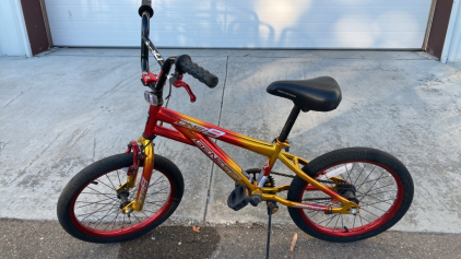 18&rdquo; Genesis One-8 Youth Bicycle (Yellow/Red Chrome)