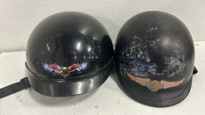 (2) Bucket Motorcycle Helmets