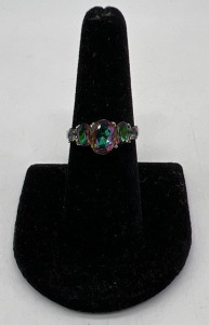 Mystic Rainbow Topaz Ring, Sz 7