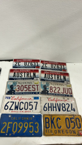 10 Assorted License Plates