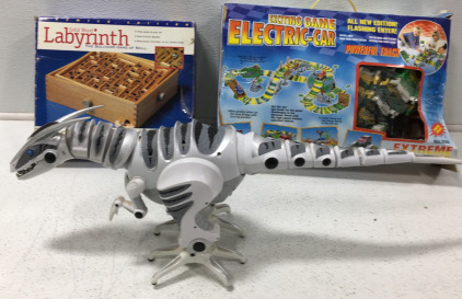 (1) Labyrinth Game (1) Electric-car Track (1) Walking Dinosaur