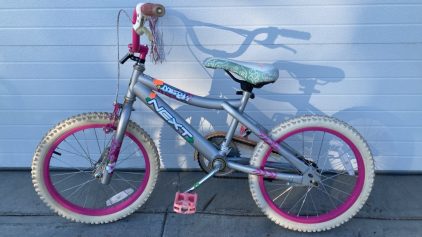 18&rdquo; Next Misty Kids Bicycle (Silver/Pink)