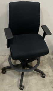 Black Office Chair w/ Adjustable Bottom & Back