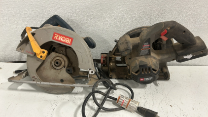 (2) Circular Saws One Corded One Cordless