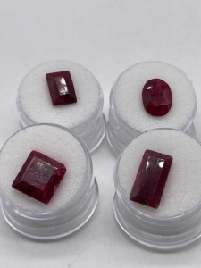 (4) Ruby Gemstones