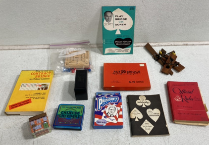 (1) Auto Bridge Game (4) Card Playing Books And More!