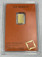 (1) Valcambi Suisse 1 Gram Fine Gold Bar 999.9 - 4