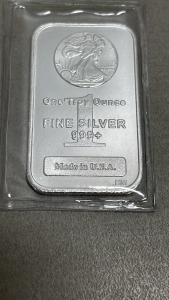 1 Troy Ounces .999+ Fine Silver Bar