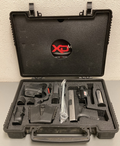 SPRINGFIELD XDM .45 ACP PISTOL WITH ORIGINAL CASE, (2) MAGAZINES, NEBO PROTEC LIGHT, LASER AND ACCESSORIES— MG565462