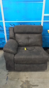 Dark Grey Electric Recliner Corner