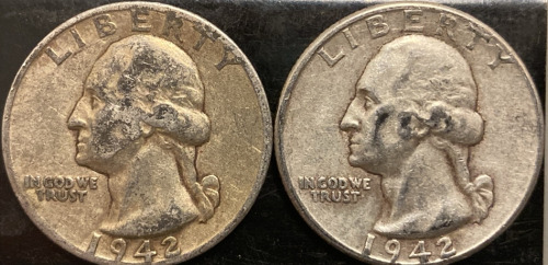 (2) 1942 90% SILVER QUARTERS— VERIFIED AUTHENTIC