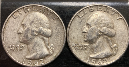 (2) 1962 90% SILVER QUARTERS— VERIFIED AUTHENTIC