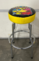 PAC-MAN ARCADE GAMING SYSTEM (POWERS ON WORKS GREAT) AND MATCHING STOOL - 2