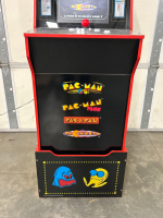 PAC-MAN ARCADE GAMING SYSTEM (POWERS ON WORKS GREAT) AND MATCHING STOOL - 4