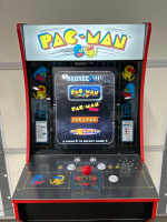 PAC-MAN ARCADE GAMING SYSTEM (POWERS ON WORKS GREAT) AND MATCHING STOOL - 5